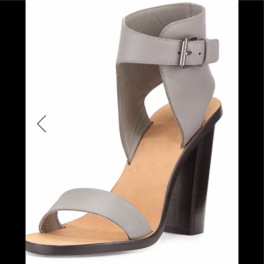Vince Nicole Leather Ankle-Cuff Sandal,Truffle